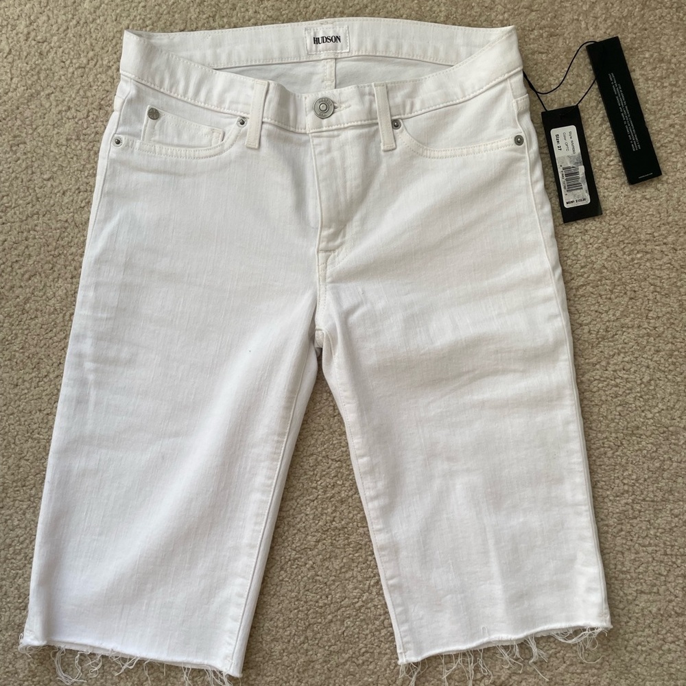 Hudson Jeans Women's White Denim Shorts
